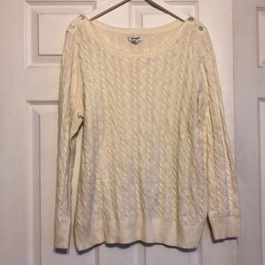 Cream cable knit sweater